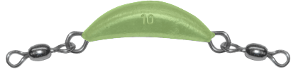 10 oz Chartreuse Crescent Sinker With Dual Swivels