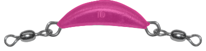 10 oz Pink Crescent Sinker With Dual Swivels