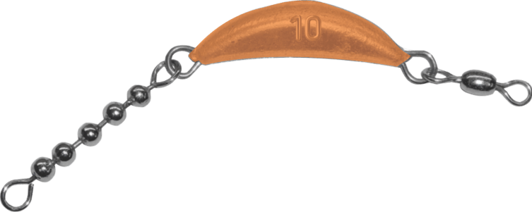10 oz Orange Crescent-Sinker With Beads