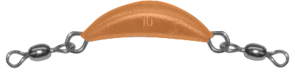 10 oz Orange Crescent Sinker With Dual Swivels