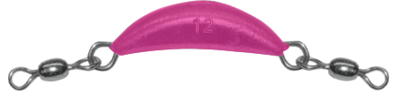 12 oz Pink Crescent Sinker With Dual Swivels