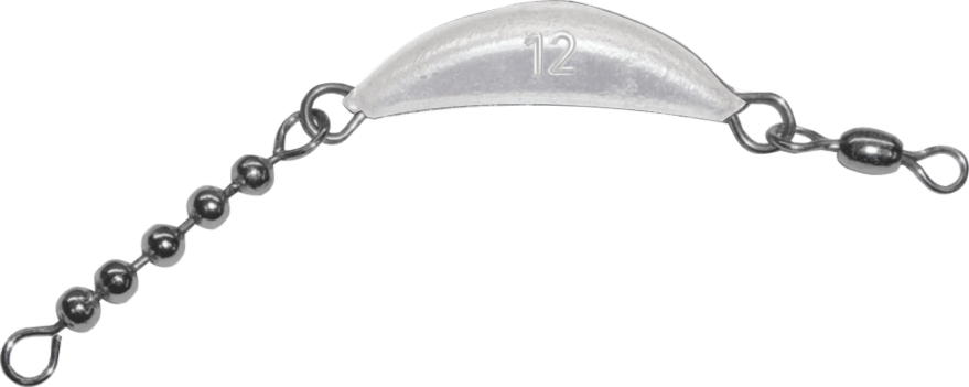 12 oz White Crescent Sinker With Beads