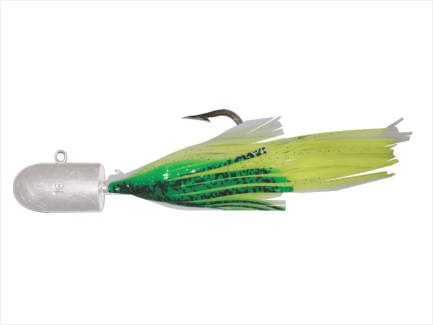 16 oz Bullet Nose Jig with Green Skirt