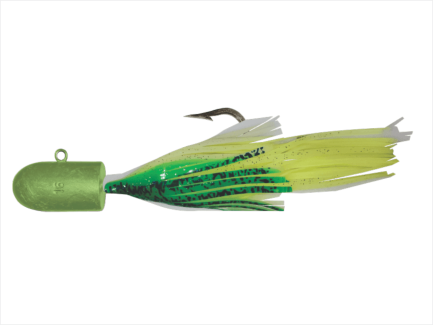 16 oz Chartreuse Bullet Nose with Green Skirt Jig