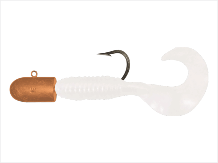 16 oz Orange Bullet Nose Jig with 12 Inch Grub