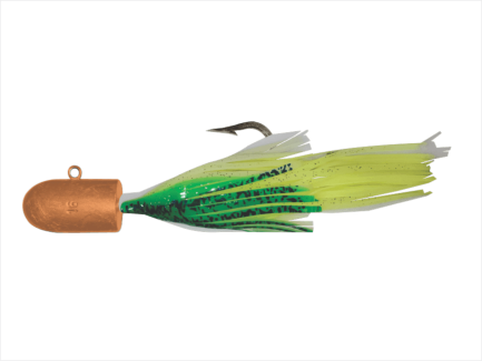 16 oz Orange Bullet Nose Jig with Green Skirt