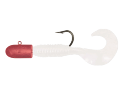 16 oz Red Bullet Nose Jig with 12 Inch Grub