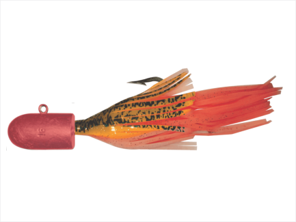 16 oz Red Bullet Nose Jig with Orange Skirt