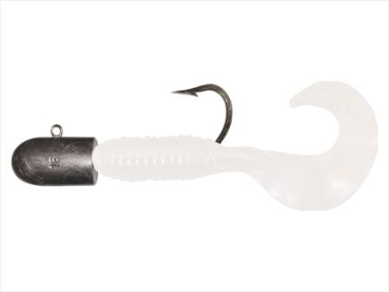 16 oz Uncoated Bullet Nose Jig with 12 Inch Grub