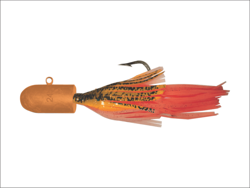 24 oz Orange Bullet Nose Jig with Orange Skirt