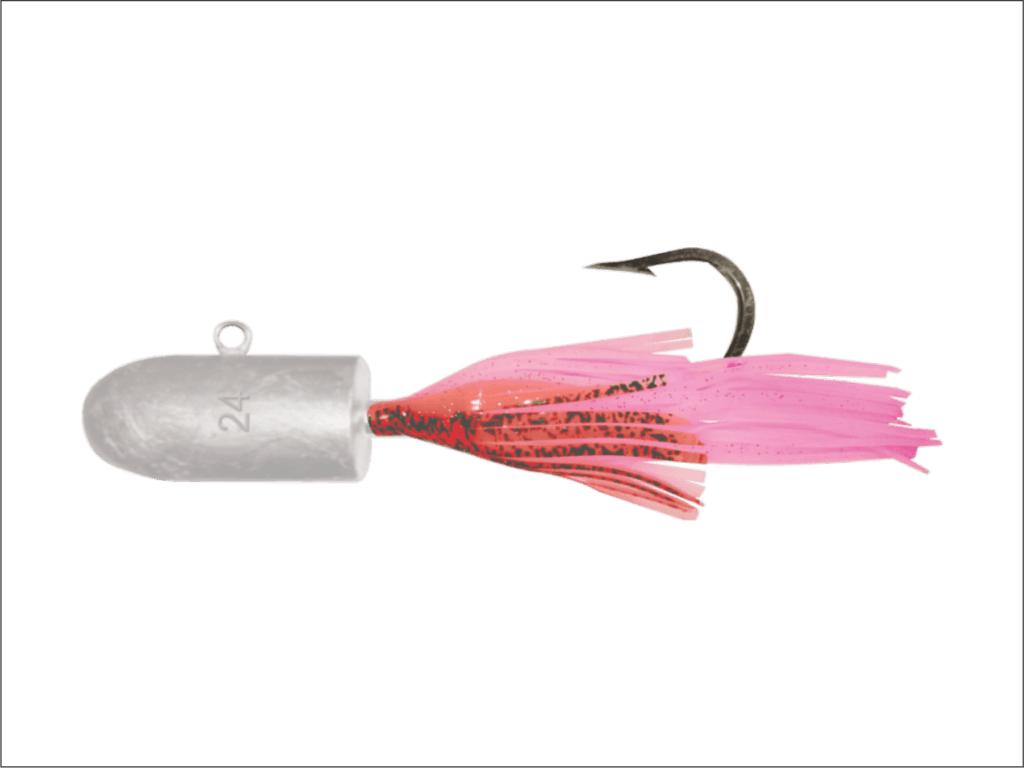 24 oz White Bullet Nose Jig with Pink