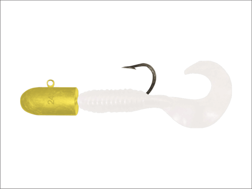 24 oz Yellow Nose Jig with White Grub