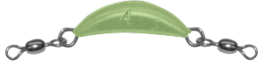 4 oz Chartreuse Crescent Sinker With Dual Swivels