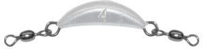 4 oz White Crescent Sinker With Dual Swivels