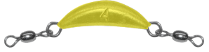 4 oz Yellow Crescent Sinker With Dual Swivels