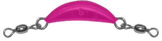 5 oz Pink Crescent Sinker With Dual Swivels