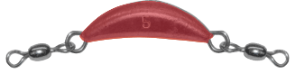 5 oz Red Crescent Sinker With Dual Swivels