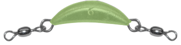 6 oz Chartreuse Crescent Sinker With Dual Swivels