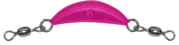 6 oz Pink Crescent Sinker With Dual Swivels