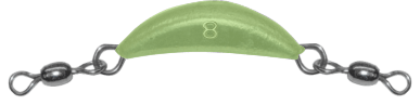 8 oz Chartreuse Crescent Sinker with Dual Swivels