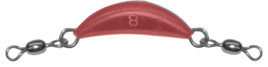 8 oz Red Crescent Sinker with Dual Swivels