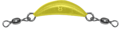 8 oz Yellow Crescent Sinker with Dual Swivels
